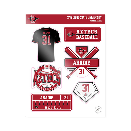 SDSU - NCAA Baseball : Connor Abadie - Sticker Sheet-0