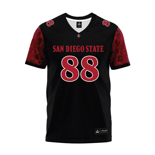 SDSU - NCAA Football : Ryan Wolfer - Black Premium Football Jersey-0