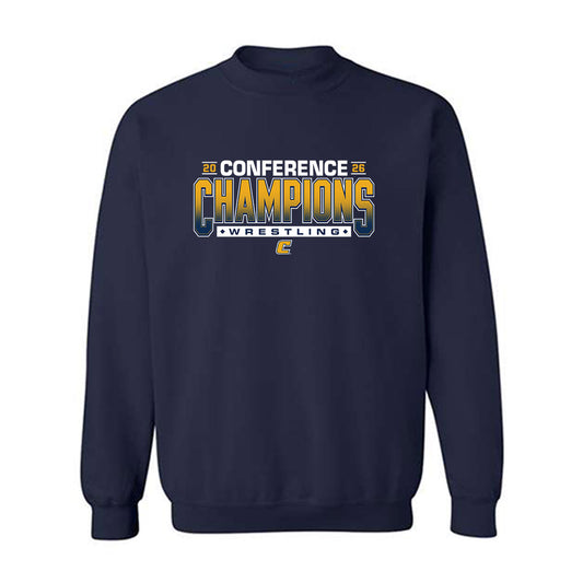 UTC - NCAA Wrestling : Tavian Camper - Conference Champions Crewneck Sweatshirt-0