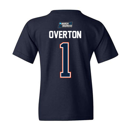 Auburn - NCAA Men's Basketball : Kevin Overton - NCAA® March Madness® 2026 Youth T-Shirt-1