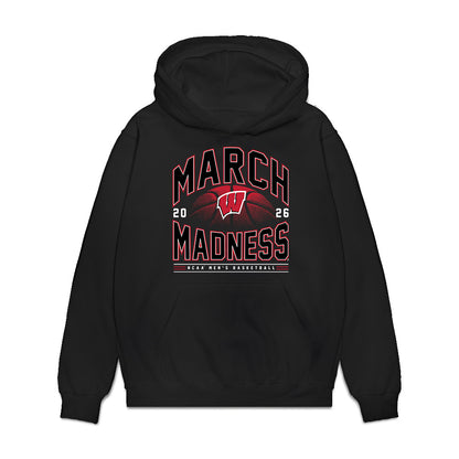 Wisconsin - NCAA Men's Basketball : Braeden Carrington - NCAA® March Madness® 2026 Premium Hooded Sweatshirt-0