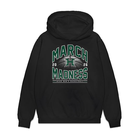 Hawaii - NCAA Men's Basketball : AJ Economou - NCAA® March Madness® 2026 Premium Hooded Sweatshirt-0