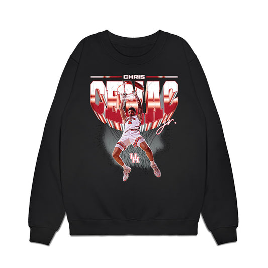 Houston - NCAA Men's Basketball : Chris Cenac Jr. - Collage Premium Crewneck Sweatshirt-0