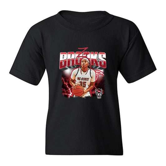 NC State - NCAA Women's Basketball : Zoe Brooks - Collage Youth T-Shirt-0