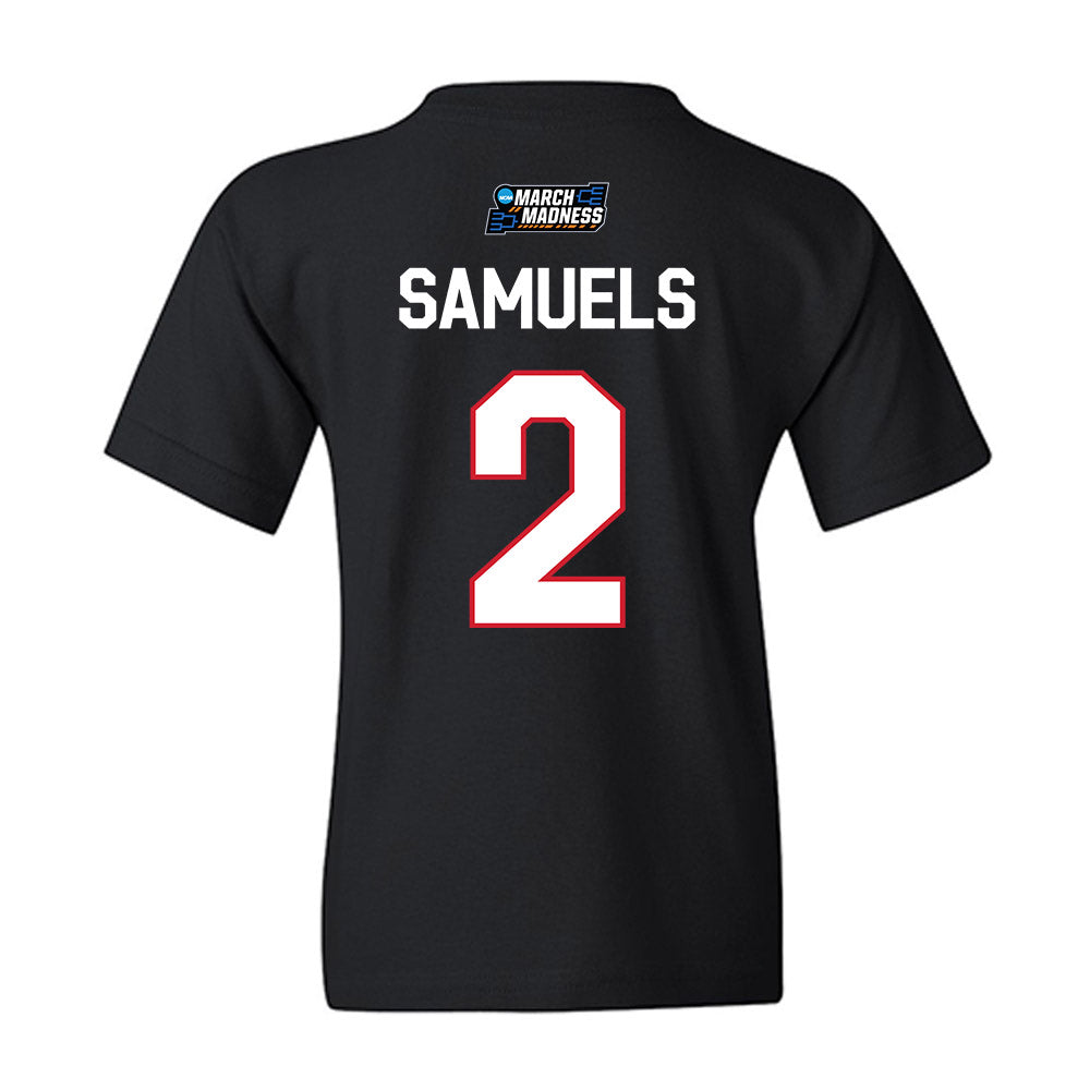 NC State - NCAA Women's Basketball : Qadence Samuels - NCAA® March Madness® 2026 Youth T-Shirt-1