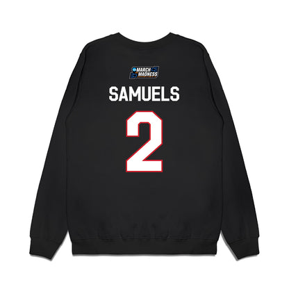 NC State - NCAA Women's Basketball : Qadence Samuels - NCAA® March Madness® 2026 Premium Crewneck Sweatshirt-1