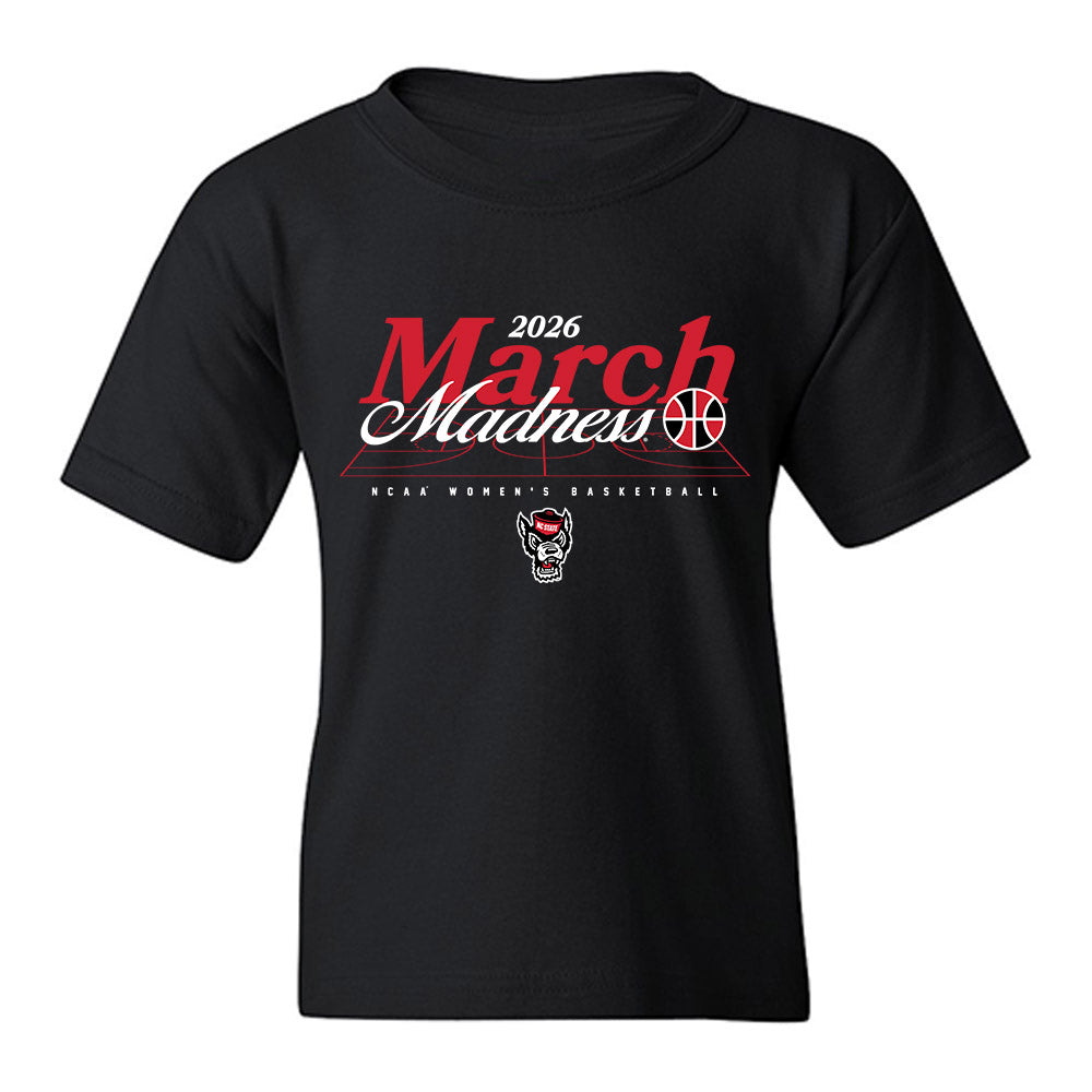 NC State - NCAA Women's Basketball : Madison Cox - NCAA® March Madness® 2026 Youth T-Shirt-0