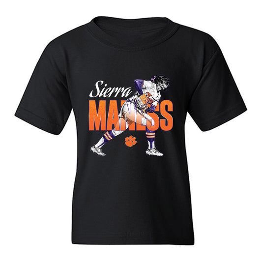 Clemson - NCAA Softball : Sierra Maness - Caricature Youth T-Shirt-0