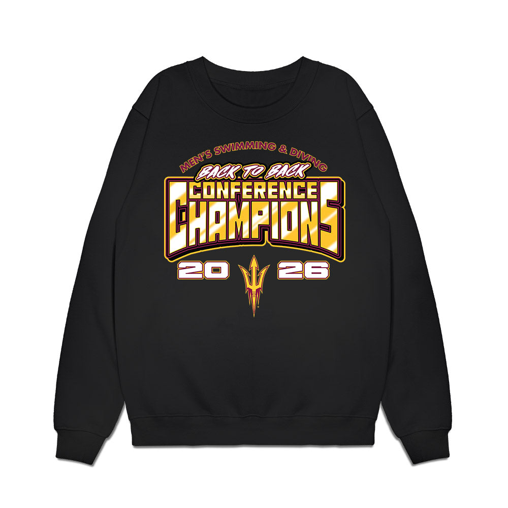 Arizona State - NCAA Men's Swimming & Diving : Jake Mason - Conference Champions Premium Crewneck Sweatshirt-0