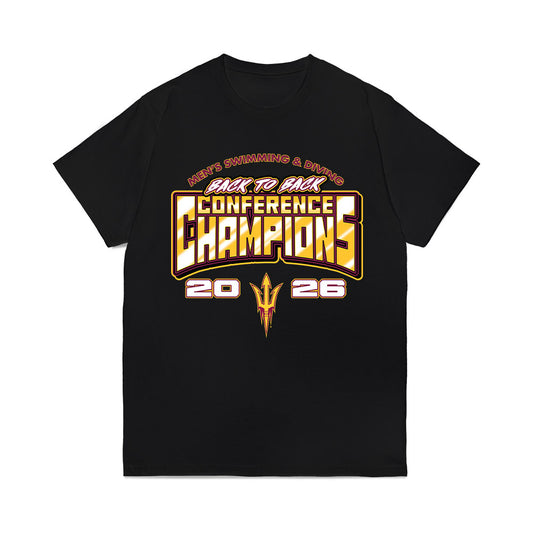 Arizona State - NCAA Men's Swimming & Diving : Lane Stallworth - Conference Champions Comfort Colors T-Shirt-0