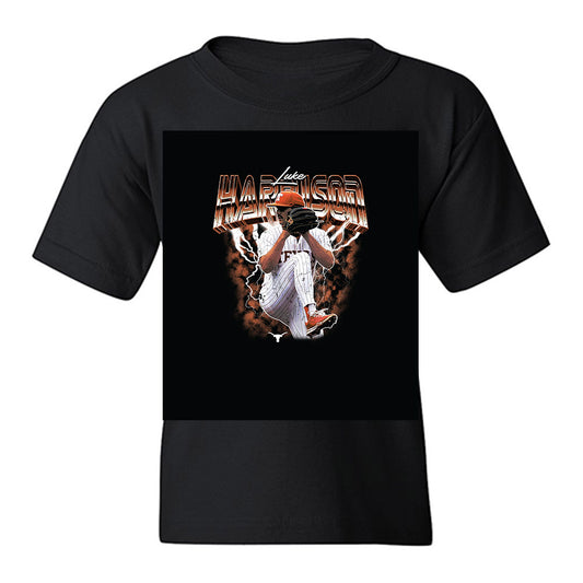 Texas - NCAA Baseball : Luke Harrison - Collage Youth T-Shirt-0