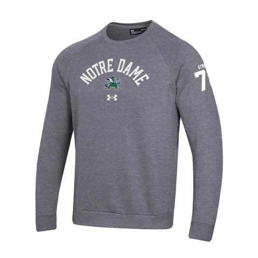 Notre Dame - NCAA Football : Owen Strebig - Under Armour® Rival Fleece Crew-0