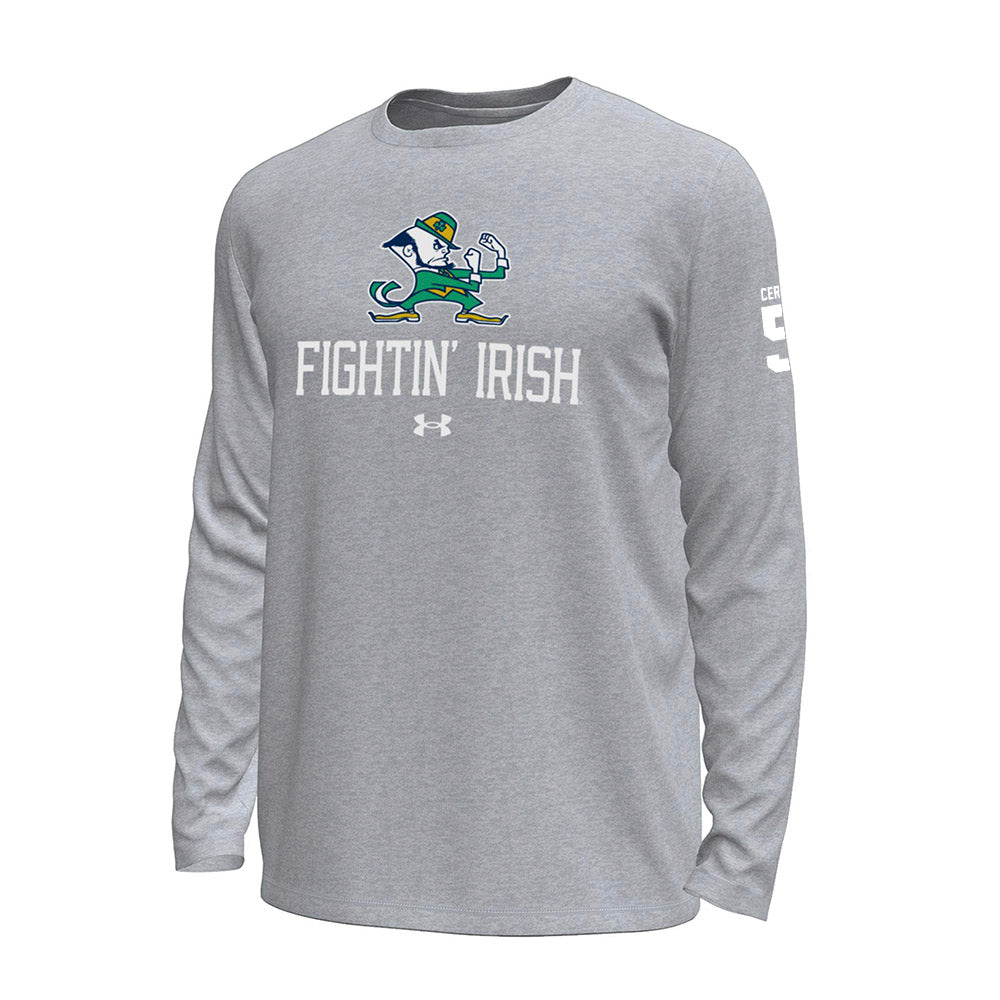 Notre Dame - NCAA Men's Basketball : Cole Certa - Under Armour® Tech Stretch Long Sleeve Tee-0