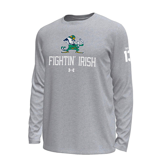 Notre Dame - NCAA Men's Lacrosse : Jake Taylor - Under Armour® Tech Stretch Long Sleeve Tee-0