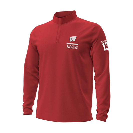 Wisconsin - NCAA Men's Ice Hockey : Christian Fitzgerald - Under Armour® Motion Quarter Zip-0