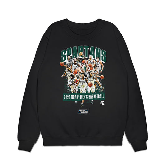 Michigan State - NCAA Men's Basketball : NCAA® March Madness® 2026 Team Collage Premium Crewneck Sweatshirt-0