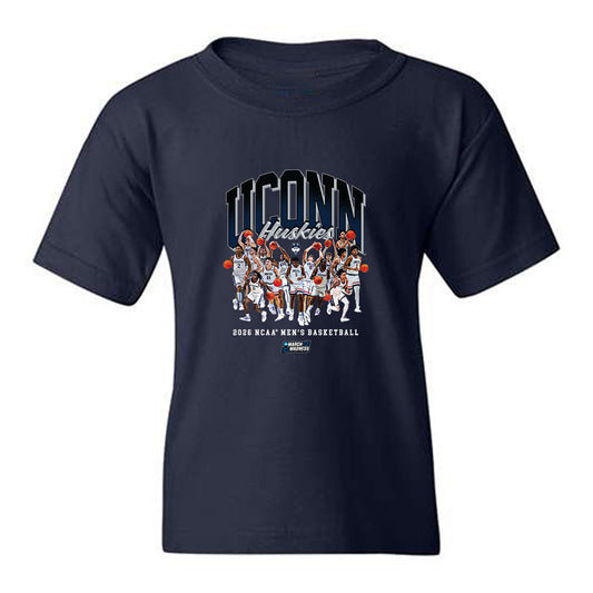 UConn - NCAA Men's Basketball : NCAA® March Madness® 2026 Team Collage Youth T-Shirt-0
