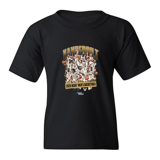 Vanderbilt - NCAA Men's Basketball : NCAA® March Madness® 2026 Team Collage Youth T-Shirt-0