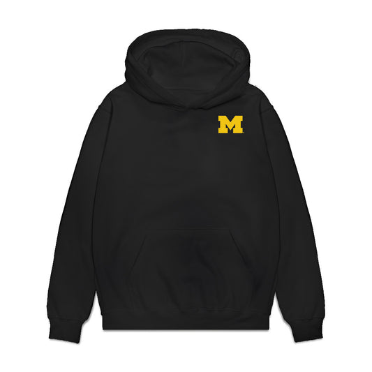 Michigan - NCAA Women's Basketball : - NCAA® March Madness® 2026 Team Collage Premium Hooded Sweatshirt-0