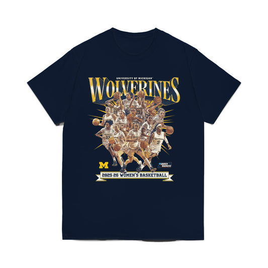 Michigan - NCAA Women's Basketball : NCAA® March Madness® 2026 Team Collage Comfort Colors T-Shirt-0