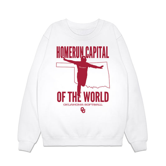 Oklahoma - NCAA Softball : Audrey Lowry - Homerun Capital Of the World Premium Crewneck Sweatshirt-0