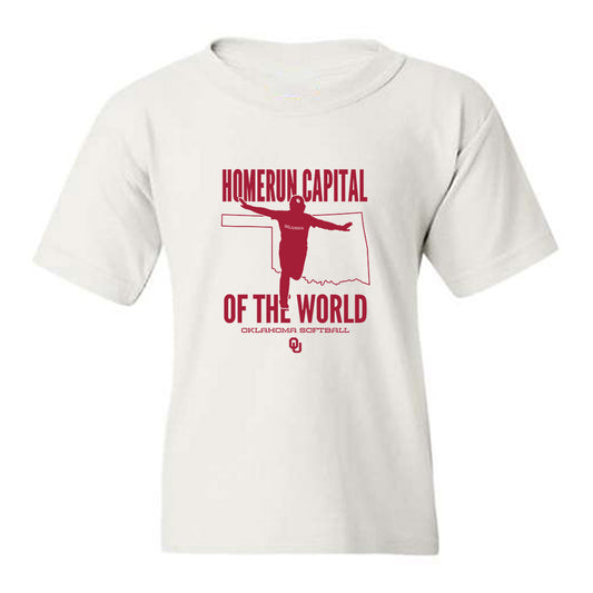Oklahoma - NCAA Softball : Nelly McEnroe-Marinas - Homerun Capital Of the World Youth T-Shirt-0