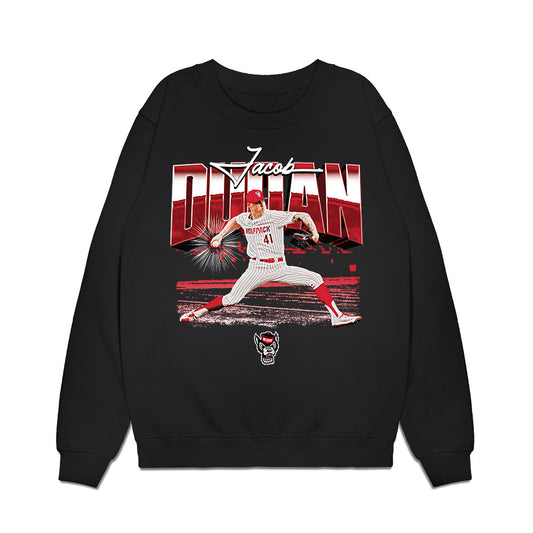 NC State - NCAA Baseball : Jacob Dudan - Collage Premium Crewneck Sweatshirt-0