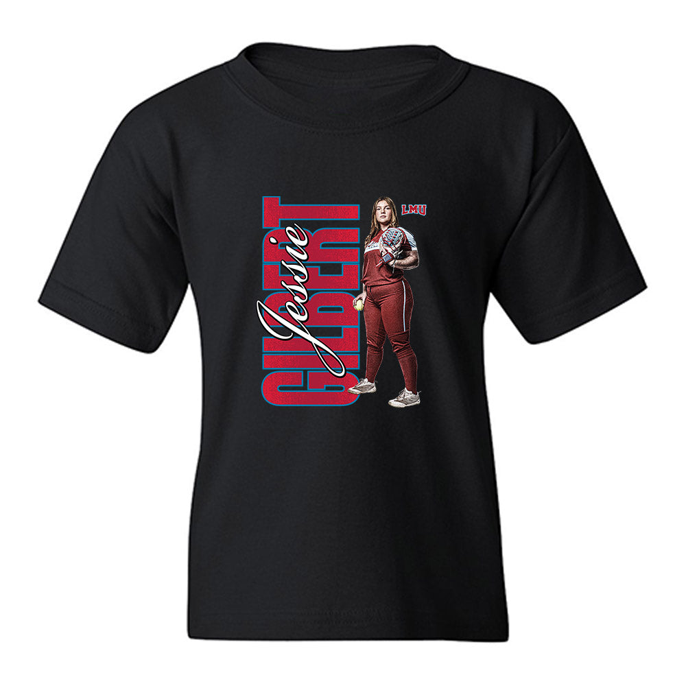 LMU - NCAA Softball : Jessie Gilbert - Collage Youth T-Shirt-0