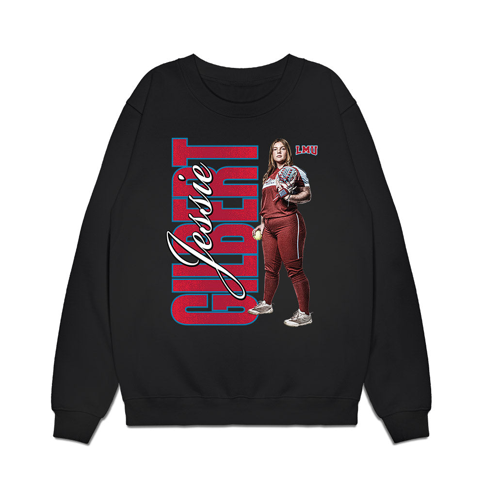 LMU - NCAA Softball : Jessie Gilbert - Collage Premium Crewneck Sweatshirt-0