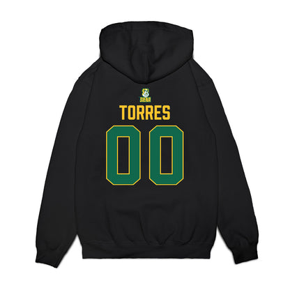 Siena - NCAA Men's Basketball : Chris Torres - Conference Champions Premium Hooded Sweatshirt-1