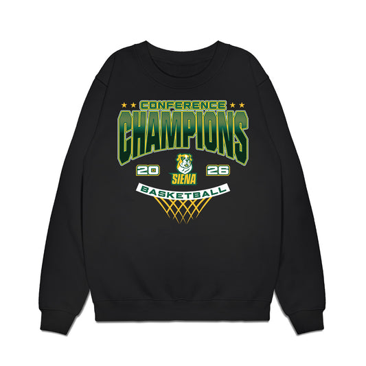 Siena - NCAA Men's Basketball : Chris Torres - Conference Champions Premium Crewneck Sweatshirt-0