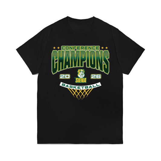 Siena - NCAA Men's Basketball : Chris Torres - Conference Champions Comfort Colors T-Shirt-0