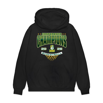 Siena - NCAA Men's Basketball : Chris Torres - Conference Champions Premium Hooded Sweatshirt-0