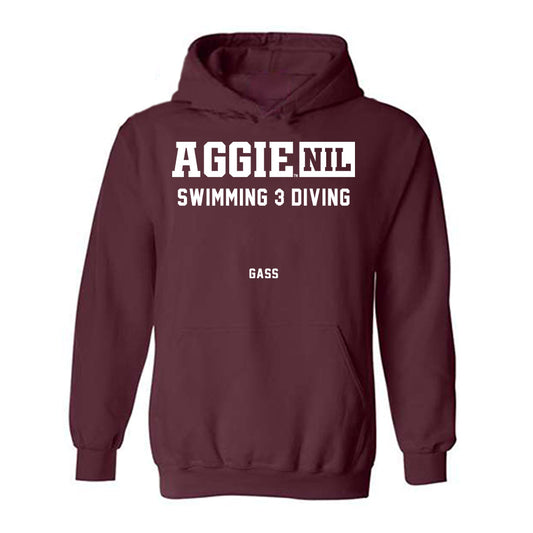 Texas A&M - NCAA Women's Swimming & Diving : Claire Gass - Aggies NIL Classic Shersey Hooded Sweatshirt-0