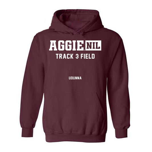 Texas A&M - NCAA Men's Track & Field : Jedidiah Udunna - Aggies NIL Classic Shersey Hooded Sweatshirt-0