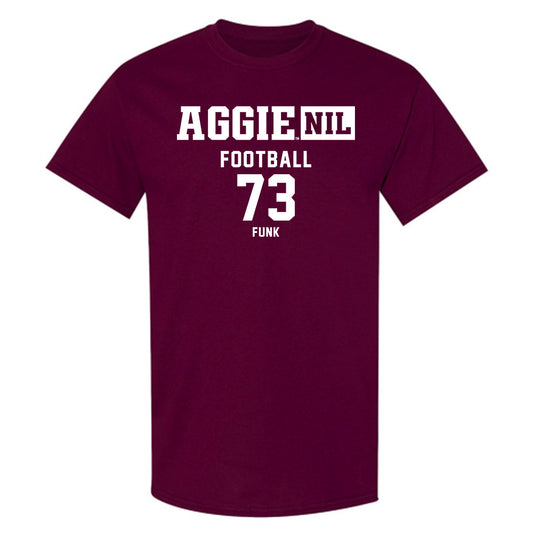 Texas A&M - NCAA Football : Ashton Funk - Aggies NIL Classic Shersey T-Shirt-0