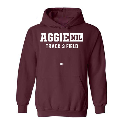 Texas A&M - NCAA Women's Track & Field : Winny Bii - Aggies NIL Classic Shersey Hooded Sweatshirt-0
