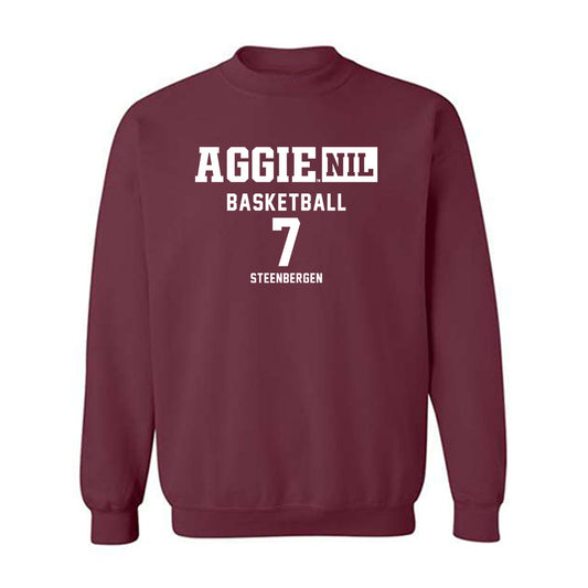 Texas A&M - NCAA Women's Basketball : Pien Steenbergen - Aggies NIL Classic Shersey Crewneck Sweatshirt-0