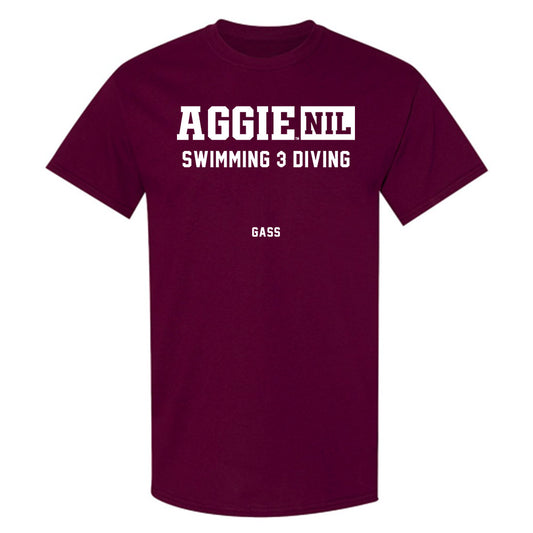 Texas A&M - NCAA Women's Swimming & Diving : Claire Gass - Aggies NIL Classic Shersey T-Shirt-0