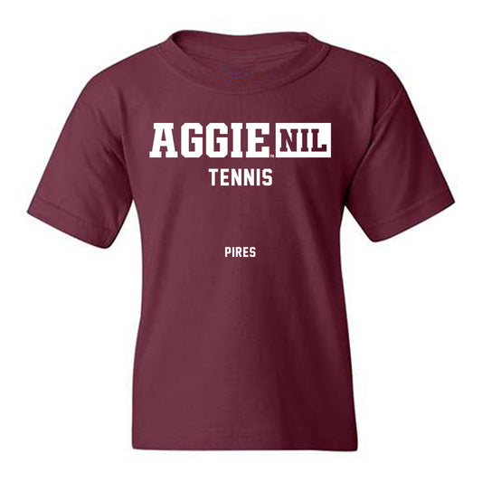 Texas A&M - NCAA Men's Tennis : Tiago Pires - Aggies NIL Classic Shersey Youth T-Shirt-0