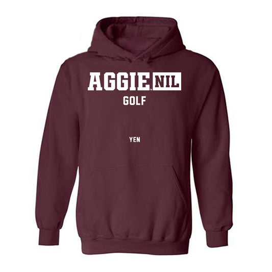 Texas A&M - NCAA Women's Golf : Natalie Yen - Aggies NIL Classic Shersey Hooded Sweatshirt-0