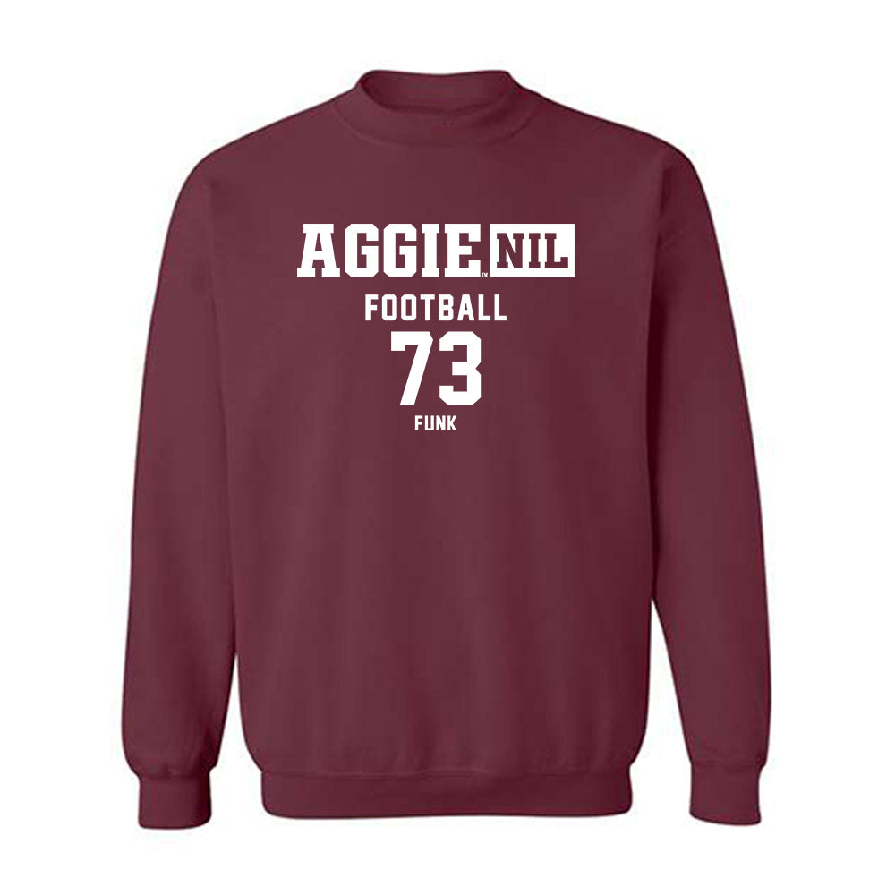 Texas A&M - NCAA Football : Ashton Funk - Aggies NIL Classic Shersey Crewneck Sweatshirt-0