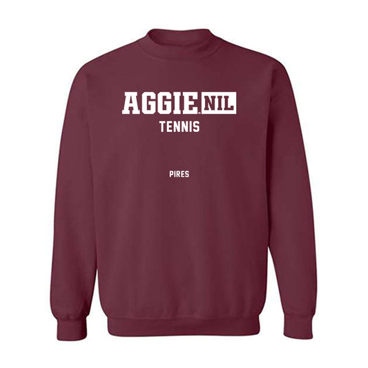 Texas A&M - NCAA Men's Tennis : Tiago Pires - Aggies NIL Classic Shersey Crewneck Sweatshirt-0