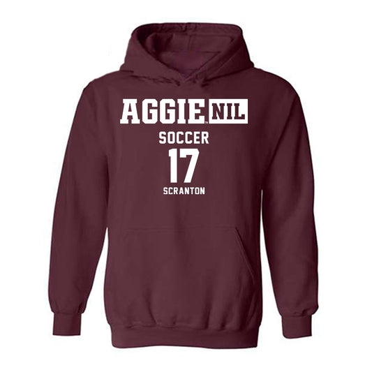 Texas A&M - NCAA Women's Soccer : Mia Scranton - Aggies NIL Classic Shersey Hooded Sweatshirt-0