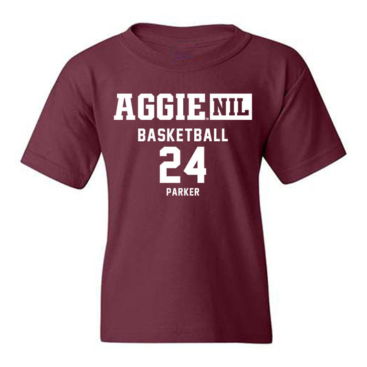 Texas A&M - NCAA Women's Basketball : Emerald Parker - Aggies NIL Classic Shersey Youth T-Shirt-0