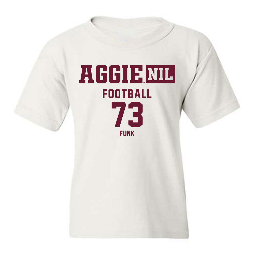 Texas A&M - NCAA Football : Ashton Funk - Aggies NIL Classic Shersey Youth T-Shirt-0