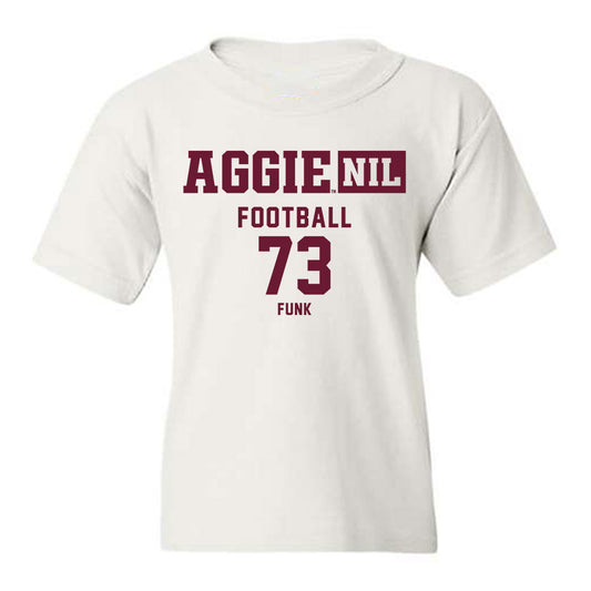 Texas A&M - NCAA Football : Ashton Funk - Aggies NIL Classic Shersey Youth T-Shirt-0