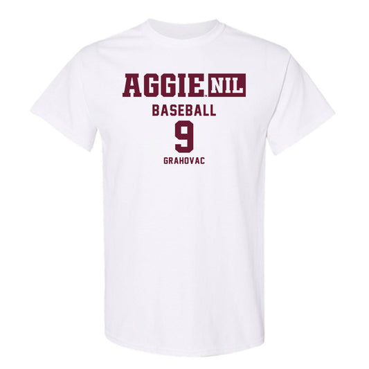 Texas A&M - NCAA Baseball : Gavin Grahovac - Aggies NIL Classic Shersey T-Shirt-0