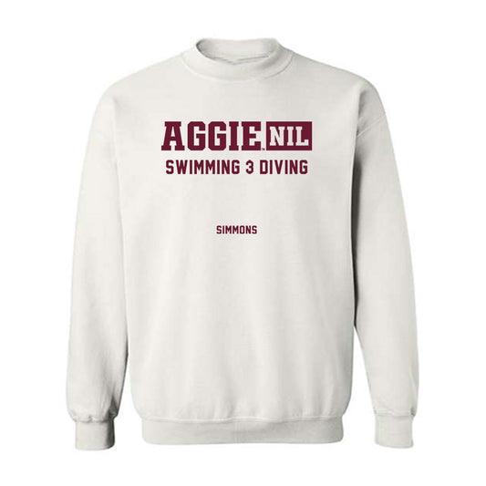 Texas A&M - NCAA Men's Swimming & Diving : John Simmons - Aggies NIL Classic Shersey Crewneck Sweatshirt-0