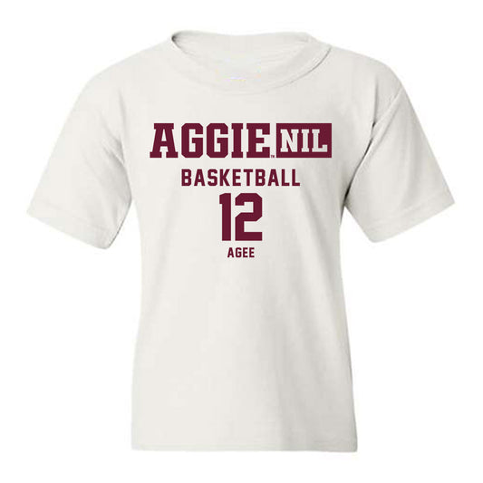 Texas A&M - NCAA Men's Basketball : Rashaun Agee - Aggies NIL Classic Shersey Youth T-Shirt-0